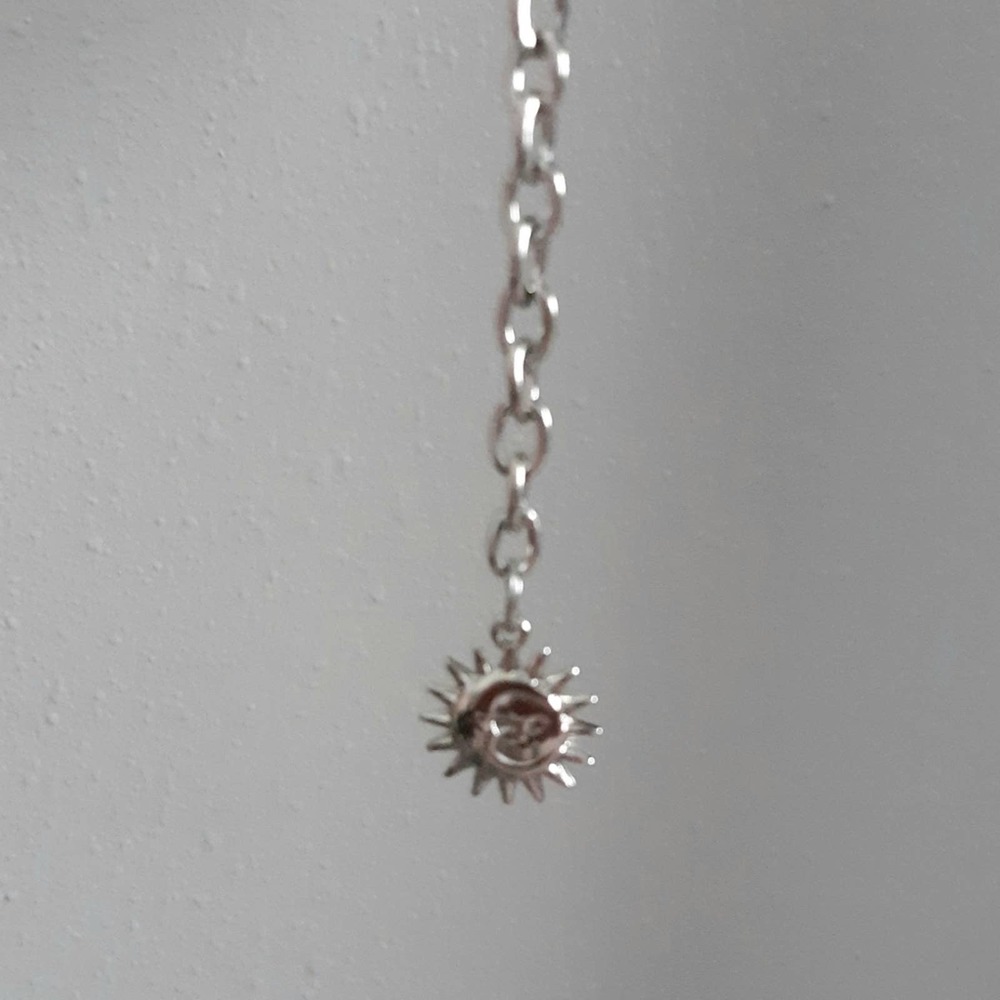 Celestial Moon & Sun Silver Tone Chain Belt - Picture 5 of 7